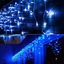 CHRISTMAS LED BLUE SNOWING ICICLE BRIGHT PARTY WEDDING XMAS OUTDOOR LIGHTS USA