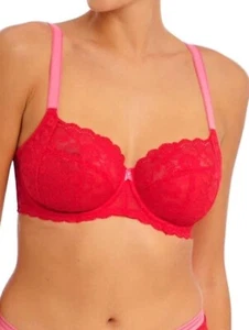 Sujetador Freya 5451 Offbeat con aros soporte lateral talla 36DDD rojo/rosa - Imagen 1 de 7