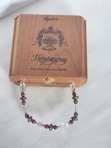 Vintage Hemingway Zigarrenkiste Geldbörse Stoff gefüttert - Bild 1 von 5