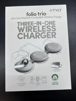 TYLT 15W 3 in 1 MagSafe Folio - White - Image 1 of 4