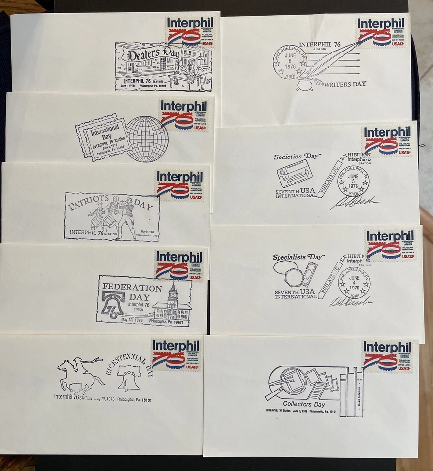 1976 Interphil '76 Sc# 1632 Nine Different Covers One From Each Day of the Show - Image 1 of 1