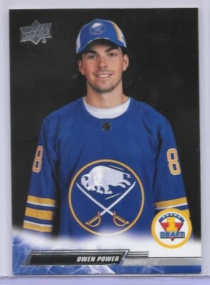 OWEN POWER 2022-23 UD EXT. SERIES 1ST ROUND ROOK. SP RC/CANADA WJC GOLD/#1 PICK - Image 1 of 2