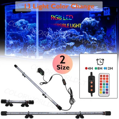 Aquarium Lights Submersible Fish Tank Light LED Underwater Lamp Light
