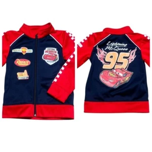 Disney Jumping Beans Lighting McQueen Cars Jacket Kids Size S (4) Navy Red Racer - Picture 1 of 5