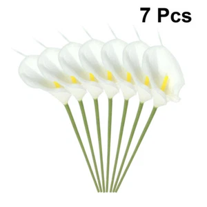 7 Pcs Real Touch Calla Seide Blumen Grünanlagen Künstliche Tiger Lily - Bild 1 von 11