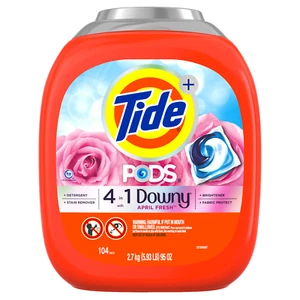 Tide Pods mit flaumigen Waschmittel Pods, Aprilfrisch, 104 Stück - Bild 1 von 2