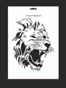 Wandschablone Maler T-shirt Schablone W-165 Löwe ~ UMR Design - Picture 1 of 1