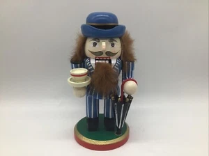 International British Businessman 6.5” w/ Umbrella and Teacup Nutcracker - Picture 1 of 19