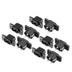Conector de toma de corriente de entrada de corriente CA 250V 2,5A 2 polos IEC320 C8 10 piezas - Imagen 1 de 3