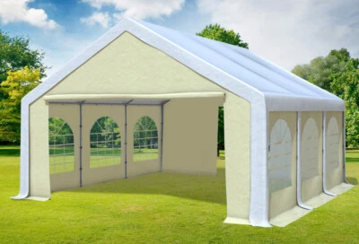 Partyzelt 5x6m Weiß Beige PVC Festzelt Pavillon wasserdicht Profi Modular Event - Bild 1 von 4
