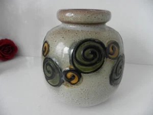 Keramik Vase Scheurich 284-19 Relief Kringel WGP Germany 70er J. - Bild 1 von 5