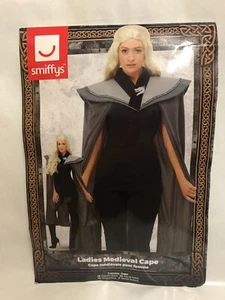 Smiffys 47783 Ladies Medieval Cape Grey One Size New/Other & Used Blonde Wig - Picture 1 of 24