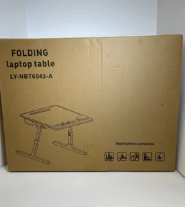 Adjustable Folding Laptop Table Desk X-Large Gray - Picture 1 of 4