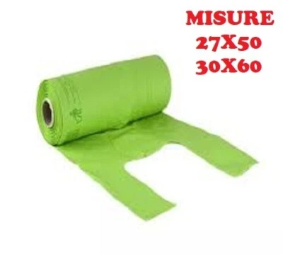 Rotoli shopper biodegradabili 22X50 / 30X60 buste a Rotolo Verde ortofrutta - Immagine 1 di 4