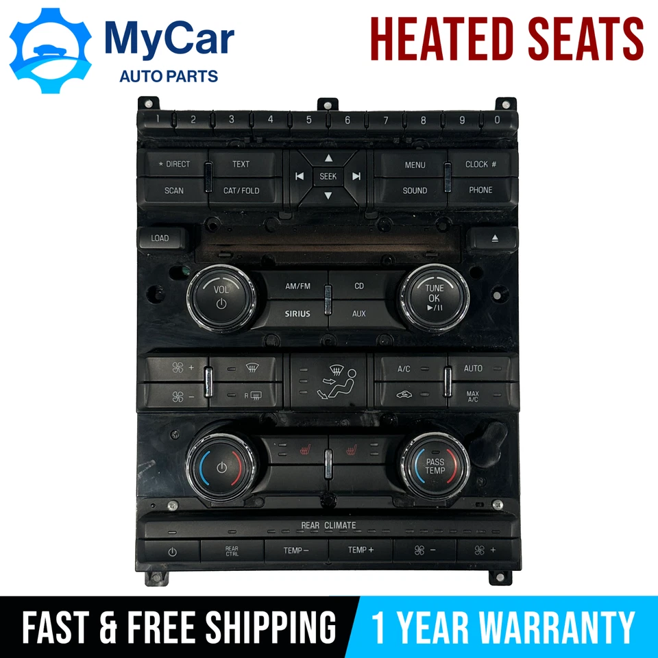 Panel de control del calentador de aire acondicionado radio clima Ford Flex 2009-2012 fabricante de equipos originales 8A8T-18A802-CF Foto 1 de 3