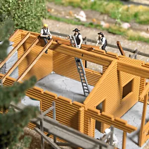 Busch H0 1:87 79902 Action Set 3 Zimmermänner mit Gerüst NEU OVP 2025 - Bild 1 von 3