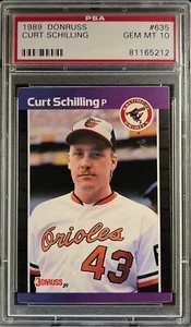 1989 Donruss #635 Curt Schilling (RC) Rookie PSA 10 💎 - Picture 1 of 3