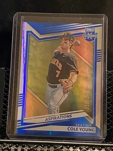 Cole Young 2022 Elite Extra Aspirazioni Blu #d/349 - #21 Mariners - Foto 1 di 2