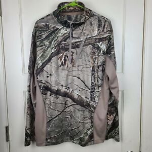 Huntworth Hidden Camo 1/4-Zip Pullover Shirt Long Sleeve Size: L