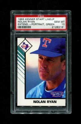 1993 NOLAN RYAN KENNER START. LINEUP PORTRAIT,GREEN PSA 10 - Image 1 of 2