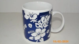 Floral Blue Hawaiian Kaffeebecher/Tasse 2001 Vintage - Bild 1 von 4