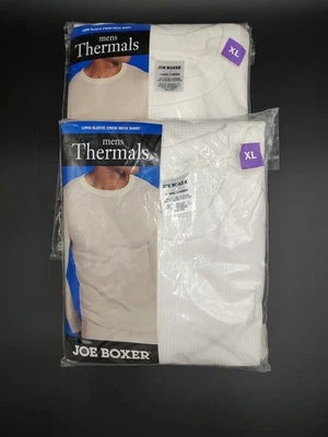 Lote 2 Camisas Pullover Térmicas Joe Boxer Para Hombre XL Blancas Manga Larga Nuevas con Etiquetas De Colección Foto 1 de 4