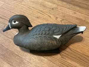 Flambeau wood duck decoy, 15", floating, brown - Picture 1 of 4
