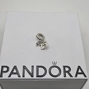 Genuine Pandora Celebration Birthday 15th Crown Dangle Charm ALE 925 799540C01 - Picture 1 of 4