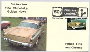 #4354 1957 STUDEBAKER GOLDEN HAWK 50er JAHRE AUTOMOBILFLOSSEN & CHROM, *NUR 5 HERGESTELLT! - Bild 1 von 1