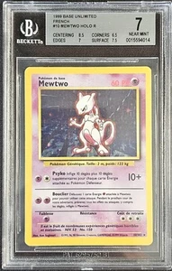 π₯ BGS 7 NEAR MINT MEWTWO | BASE SET FRENCH UNLIMITED 10/102 π₯ - Picture 1 of 3