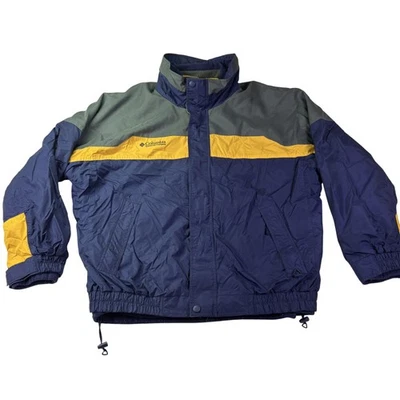 Vintage Columbia Bugaboo Jacket Mens XL Blue Yellow Ski Winter Fleece 90s - Image 1 of 4