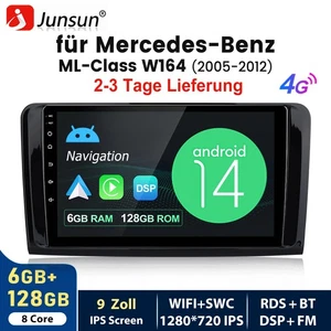 128GB Android 14 Autoradio Für Mercedes Benz ML-Klasse W164 GPS Nav WiFi Carplay - Bild 1 von 13