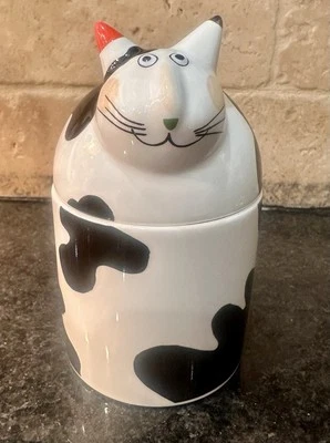 Villeroy & Boch Animal Park R Benedikt Cat Jam Sugar Jar Discontinued Rare 1998 - Image 1 of 4