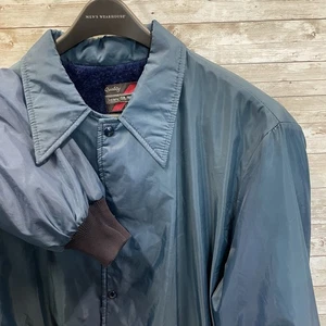 Vintage 1980s Sears Mens Store Mens XL X-Tall Windbreaker Lined Navy Snap Up - Picture 1 of 8