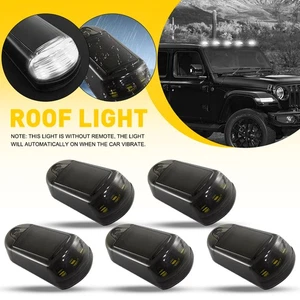 5pcs Solar Powered Cab Lights Cab Roof Light White for Pickup Trucks Universal - Picture 1 of 14