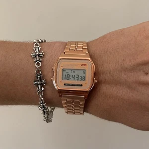 Casio Digital Watch Rose Gold Unisex Retro Y2K Quartz New - Picture 1 of 6