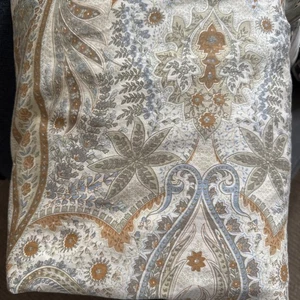 Funda Nórdica POTTERY BARN BLYTHE King Beige Azul Multi Paisley Algodón Orgánico - Imagen 1 de 8