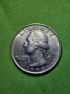 1990P Washington Quarter With Multi Errors In Good Condition! - Image 1 of 4
