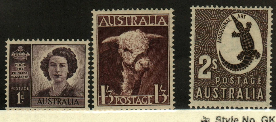 Australia #210, 211-2 MNH cow, crocodile - Image 1 of 1
