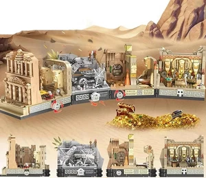 MOC Raiders of the Lost Ark Temple of the Holy Grail Building Blocks Set gift - Picture 1 of 7