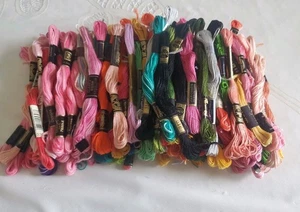 Lot of 110 Embroidery Thread Floss Skeins Assorted Colors Brands, DMC, J P - Picture 1 of 1