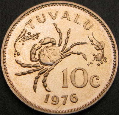 TUVALU 10 Cents 1976 - UNC - 1893 ¤ - Image 1 of 2