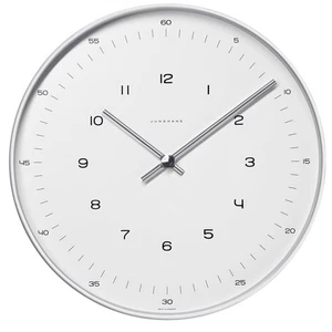 Max Bill Clock.22cm diam. Stainless Steel case. Quartz Movement. Mineral Glas... - Picture 1 of 1