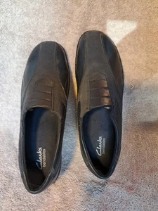 Clarks Leder Bendables Slipper Damenschuhe Größe 9 W - Bild 1 von 8