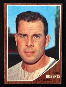 Vintage 1962 Topps #243 ROBIN ROBERTS New York Yankees HOF EX - Bild 1 von 2