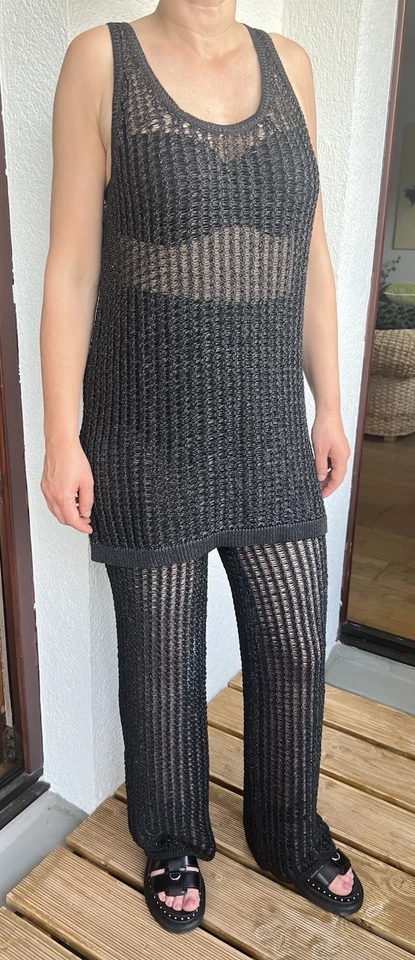 Neu Weekday 2 teiler Set schwarz Transparent Festival Strand Sommer Gothic - Bild 1 von 4