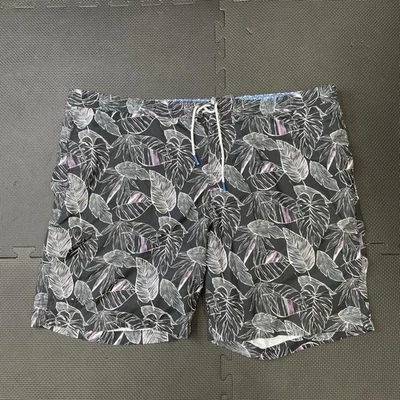 Tommy Bahama Swim Trunks Mens 2XL Leaf Print Board Shorts Polyester Drawstring - Image 1 of 4