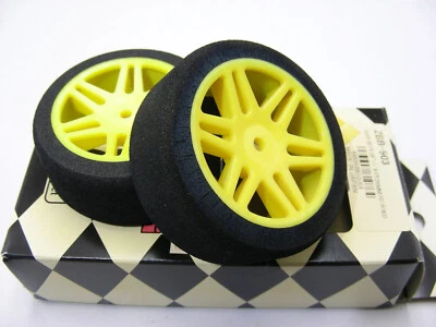 Vintage KAWAHARA ZAC PROJECT Mugen HPI Serpent Nitro 26mm 40 Foam Tires & Wheels - Image 1 of 4
