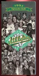 Baseball Media Press Guide Oakland Athletics 1992 Mark McGwire Jose Canseco - Picture 1 of 1