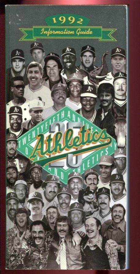Guía de prensa de medios de béisbol Oakland Athletics 1992 Mark McGwire José Canseco Foto 1 de 1
